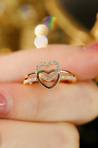 LUOWEND 18K White or Yellow Gold Real Natural Diamond Ring for Women
