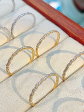 Load image into Gallery viewer, LUOWEND 18K White/Yellow/Rose Gold Natural Diamond Ring for Women
