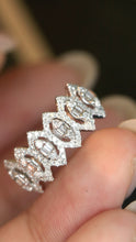 Load image into Gallery viewer, LUOWEND 18K White Gold Natural Diamond Ring for Women
