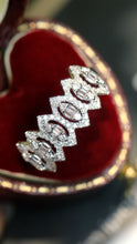 Load image into Gallery viewer, LUOWEND 18K White Gold Natural Diamond Ring for Women
