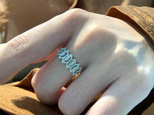 Load image into Gallery viewer, LUOWEND 18K White Gold Natural Diamond Ring for Women
