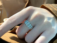 Load image into Gallery viewer, LUOWEND 18K White Gold Natural Diamond Ring for Women
