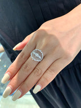 Load image into Gallery viewer, LUOWEND 18K White Gold Natural Diamond Ring for Women
