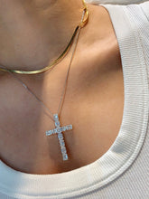Load image into Gallery viewer, LUOWEND 18K White Gold Natural Diamond Pendant Necklace for Women

