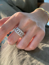 Load image into Gallery viewer, LUOWEND 18K White Gold Natural Diamond Ring for Women
