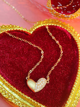 Load image into Gallery viewer, LUOWEND 18K Yellow Gold Natural Diamond Necklace for Women
