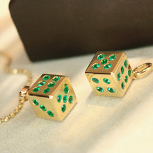 Load image into Gallery viewer, LUOWEND 18K Yellow Gold Fine Jewelry Natural Emerald Pendant for Women

