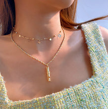 Load image into Gallery viewer, LUOWEND 18K White+Yellow Gold Necklace for Women
