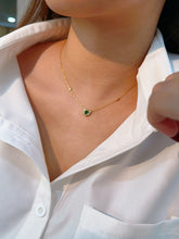 Load image into Gallery viewer, LUOWEND 18K Yellow Gold Natural Gemstone Necklace for Women
