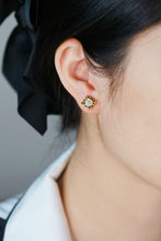Load image into Gallery viewer, LUOWEND 18K Yellow Gold Natural Diamond Earrings for Women
