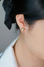 Load image into Gallery viewer, LUOWEND 18K Yellow Gold Natural Diamond Earrings for Women
