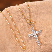 Load image into Gallery viewer, LUOWEND 18K Yellow Gold Fine Jewelry Natural Diamond Necklace for Women
