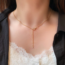 Load image into Gallery viewer, LUOWEND 18K Yellow Gold Fine Jewelry Natural Diamond Necklace for Women
