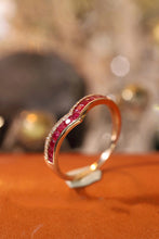 Load image into Gallery viewer, LUOWEND 18K Yellow Gold Real Natural Diamond and Ruby Ring for Women
