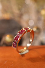 Load image into Gallery viewer, LUOWEND 18K Yellow Gold Real Natural Ruby Ring for Women
