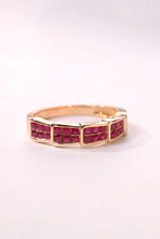 Load image into Gallery viewer, LUOWEND 18K Yellow Gold Real Natural Ruby Ring for Women
