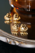 Load image into Gallery viewer, LUOWEND 18K Yellow Gold Natural Diamond Earrings for Women
