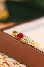 Load image into Gallery viewer, LUOWEND 18K Yellow Gold Real Natural Ruby Ring for Women
