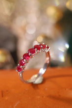 Load image into Gallery viewer, LUOWEND 18K White Gold Real Natural Ruby Ring for Women
