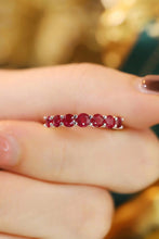 Load image into Gallery viewer, LUOWEND 18K White Gold Real Natural Ruby Ring for Women
