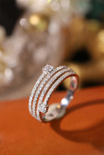 Load image into Gallery viewer, LUOWEND 18K White Gold Real Natural Diamond Ring for Women
