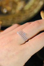 Load image into Gallery viewer, LUOWEND 18K White Gold Real Natural Diamond Ring for Women
