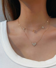 Load image into Gallery viewer, LUOWEND 18K White/Yellow/Rose Gold Natural Diamond Pendant Necklace for Women
