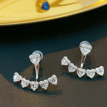 Load image into Gallery viewer, LUOWEND 18K White/Yellow Gold Natural Diamond Earrings for Women
