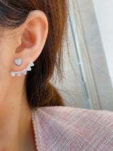 Load image into Gallery viewer, LUOWEND 18K White/Yellow Gold Natural Diamond Earrings for Women
