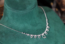 Load image into Gallery viewer, LUOWEND 18K White Gold Real Natural Diamond Necklace for Women
