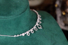 Load image into Gallery viewer, LUOWEND 18K White Gold Real Natural Diamond Necklace for Women
