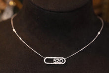 Load image into Gallery viewer, LUOWEND 18K White Gold Real Natural Diamond Pendant Necklace for Women
