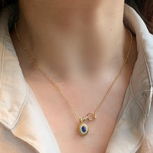 Load image into Gallery viewer, LUOWEND 18K Yellow Gold Real Natural Diamond Necklace for Women
