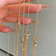Load image into Gallery viewer, LUOWEND 18K Yellow Gold Real Natural Diamond Necklace for Women
