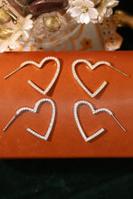 Load image into Gallery viewer, LUOWEND 18K White or Yellow Gold Natural Diamond Earrings for Women
