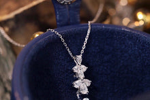 Load image into Gallery viewer, LUOWEND 18K White Gold Real Natural Diamond Pendant Necklace for Women
