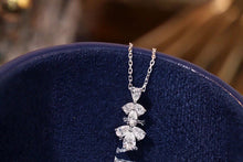 Load image into Gallery viewer, LUOWEND 18K White Gold Real Natural Diamond Pendant Necklace for Women
