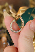 Load image into Gallery viewer, LUOWEND 18K Yellow Gold Natural Diamond Earrings for Women
