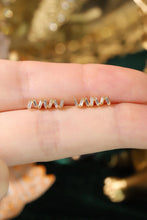 Load image into Gallery viewer, LUOWEND 18K Yellow Gold Natural Diamond Earrings for Women
