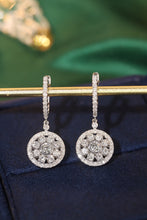 Load image into Gallery viewer, LUOWEND 18K White Gold Real Natural Diamond Earrings for Women
