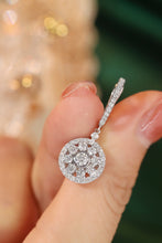 Load image into Gallery viewer, LUOWEND 18K White Gold Real Natural Diamond Earrings for Women
