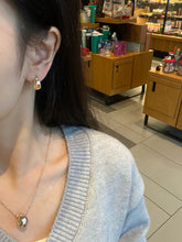 Load image into Gallery viewer, LUOWEND 18K Yellow Gold Natural Ruby Earrings for Women
