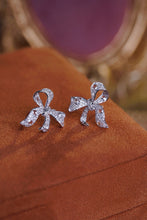 Load image into Gallery viewer, LUOWEND 18K White Gold Natural Diamond Stud Earrings for Women
