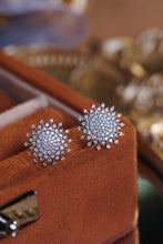 Load image into Gallery viewer, LUOWEND 18K White Gold Natural Diamond Earrings for Women
