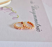 Load image into Gallery viewer, LUOWEND 18K Rose or Yellow Gold Hoop Earrings for Women
