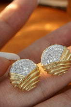 Load image into Gallery viewer, LUOWEND 18K Yellow Gold Real Natural Diamond Stud Earrings for Women
