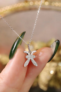 LUOWEND 18K White or Yellow Gold Natural Diamond Necklace for Women