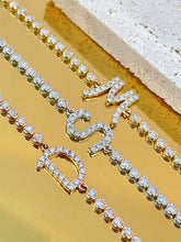 Load image into Gallery viewer, LUOWEND 18K White/Yellow/Rose Gold Real Natural Diamond Bracelet for Women
