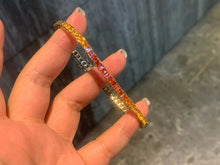 Load image into Gallery viewer, LUOWEND 18K Yellow Gold Natural Color Sapphire Bracelet for Women
