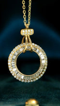Load image into Gallery viewer, LUOWEND 18K White/Yellow Gold Real Natural Diamond Pendant Necklace for Women
